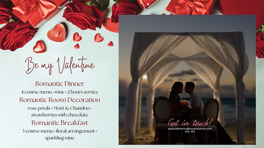 Be My Valentine romantic dinner
