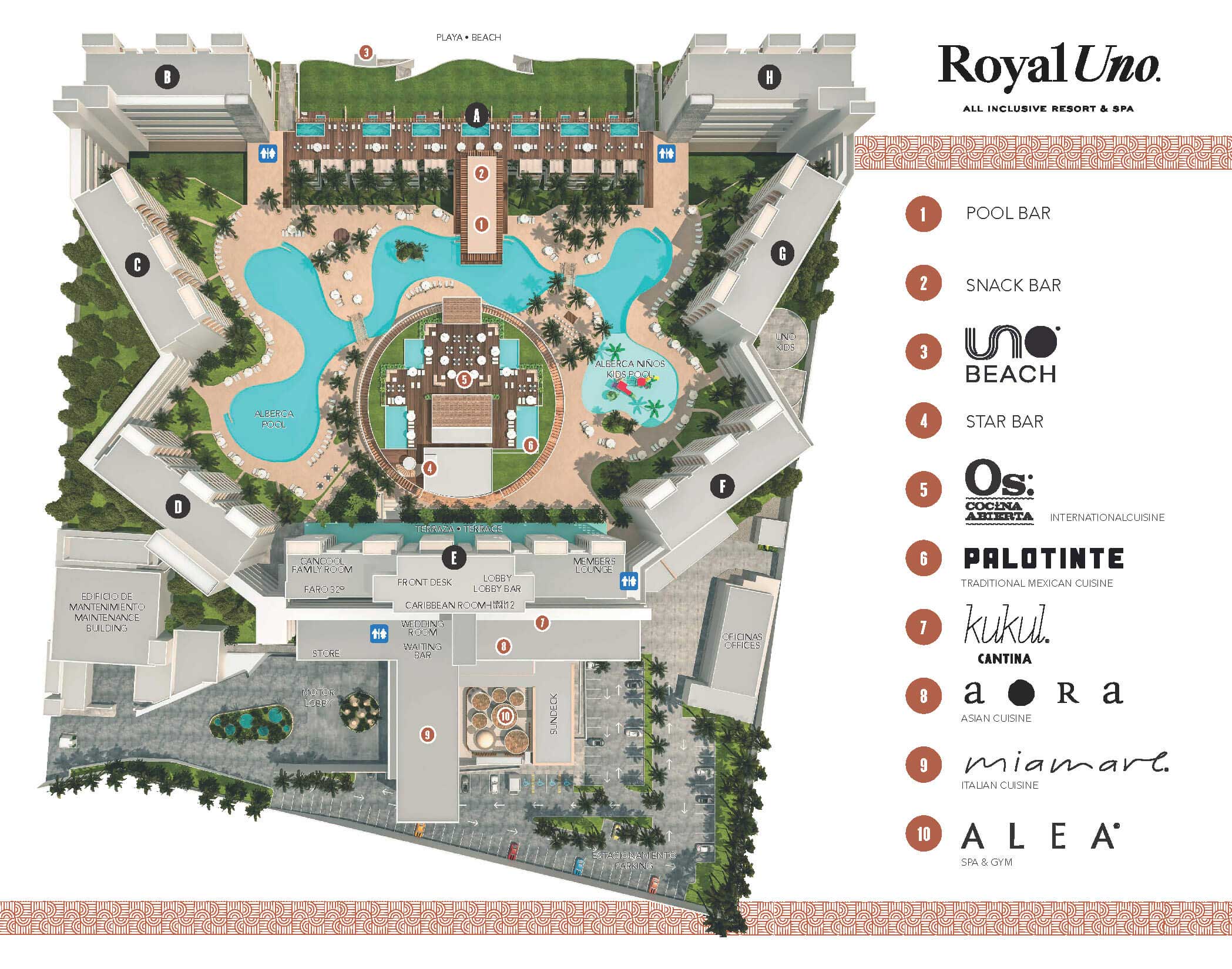 Royal Resort Map - Royal Uno Resort Map
