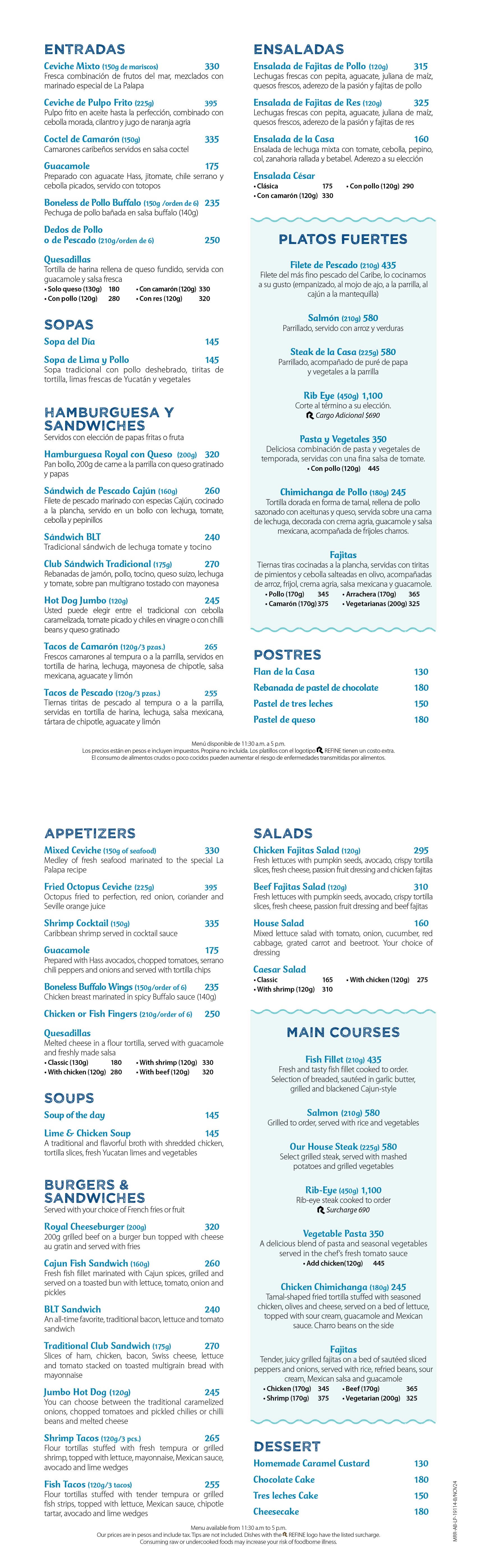 Restaurant Menu