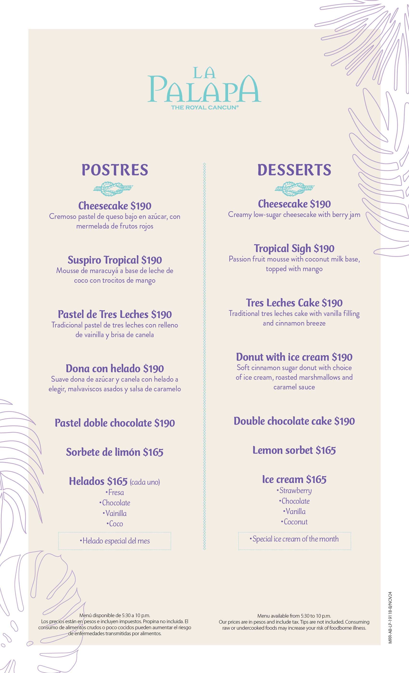 Restaurant Menu