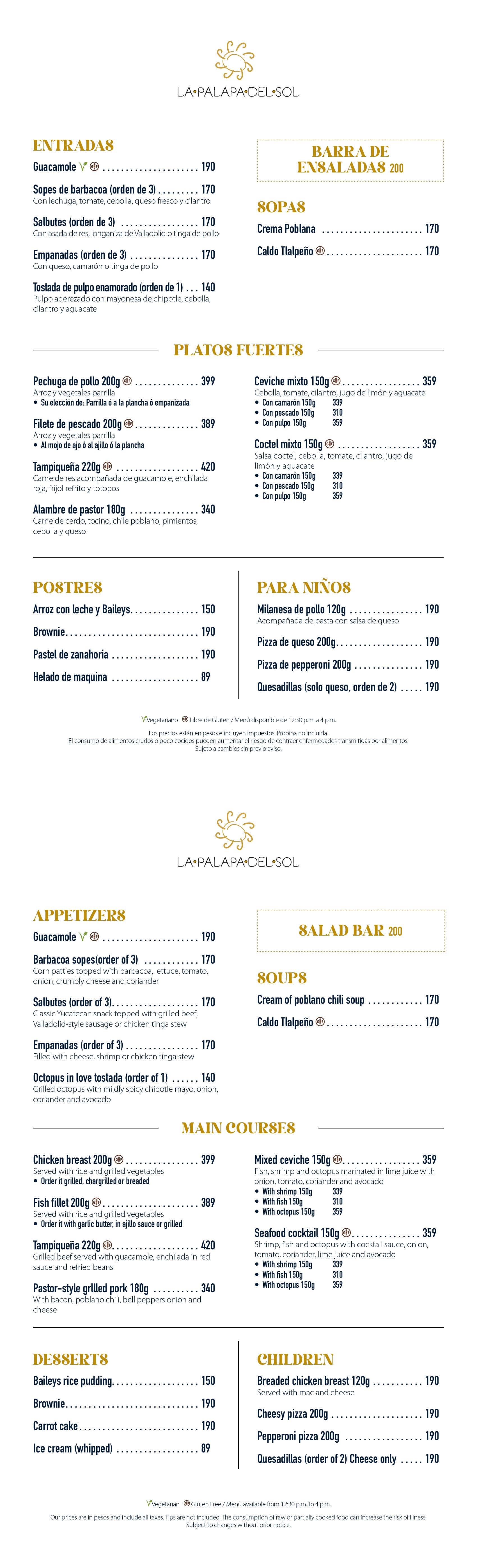 Restaurant Menu