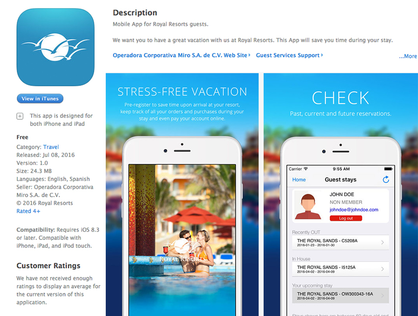 Royal Resorts App